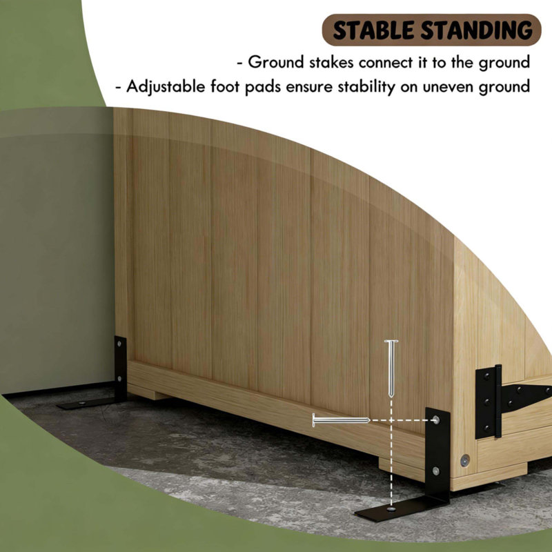 Freestanding Storage Cabinet, Black/White Oak