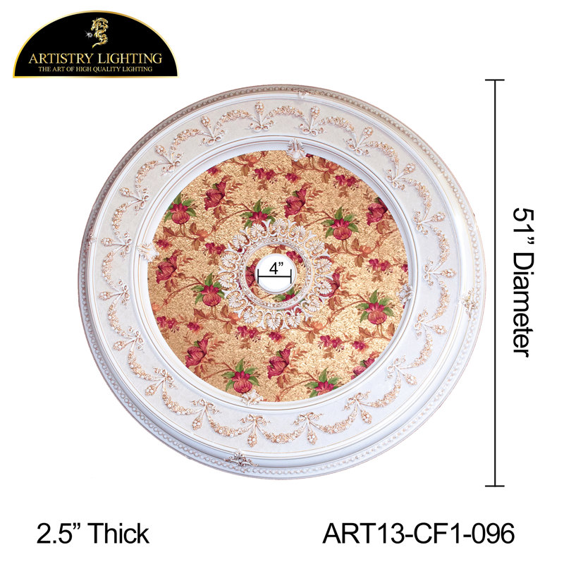 Motif floral rond 51 po