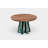 ARS Walnut Round Solid Wood Top Metal Base Dining Table-21385679