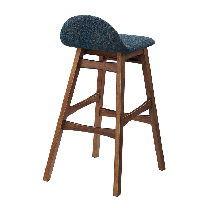 Modway Juno Stool, Bar Stool (30” Seat Height), Navy 