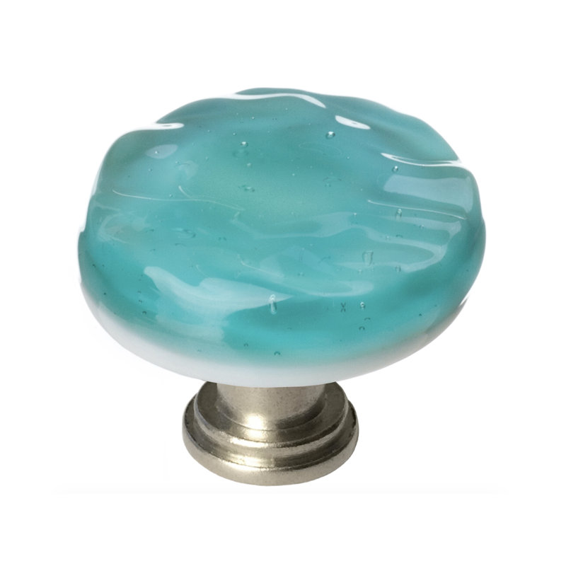 Glacier Mushroom Knob, Polished Chrome, Aqua