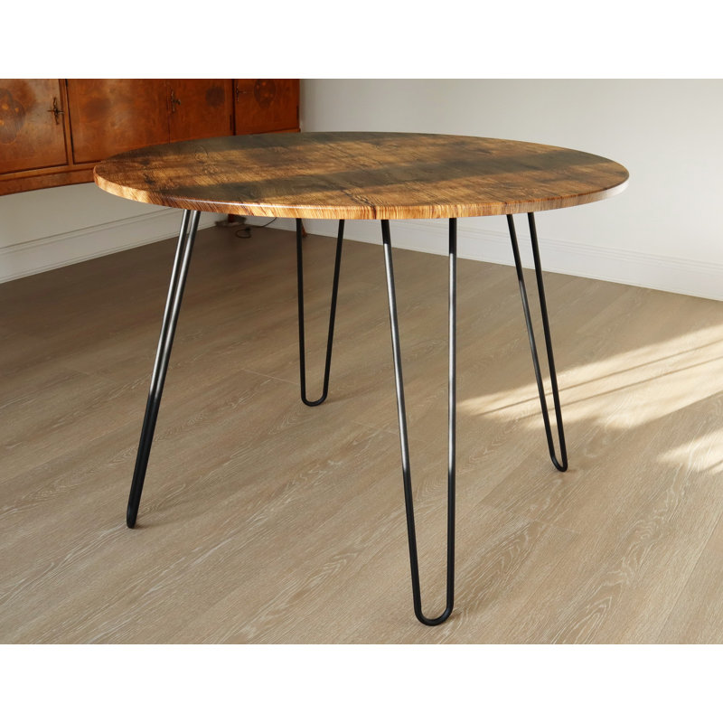 Alvis Round Metal Base Dining Table