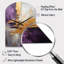 Horloge murale en or, mauve abstraite, fractale abstraite III - fractales-104241114