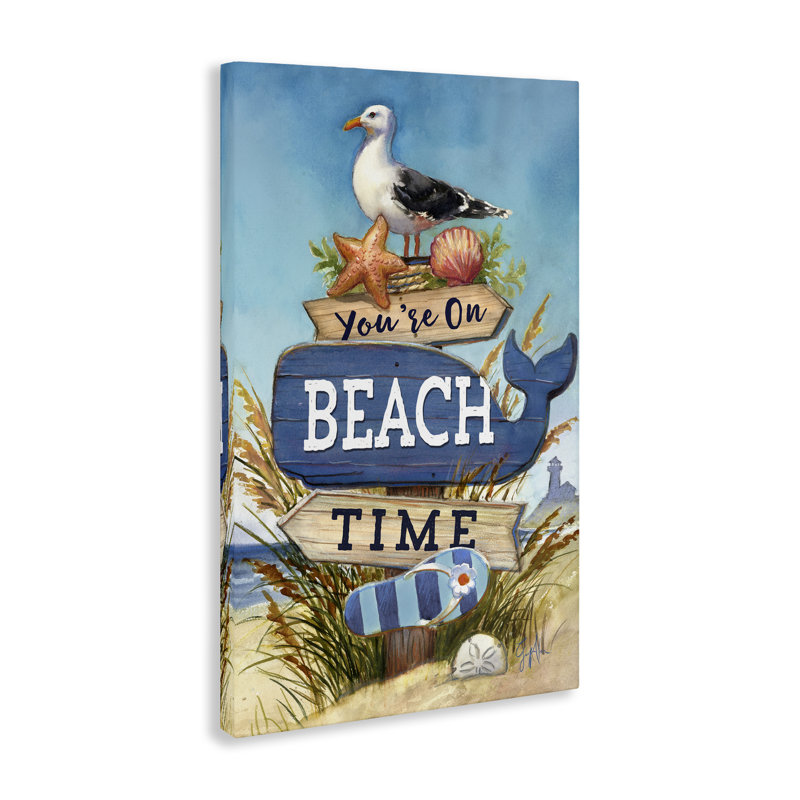 «On Beach Beach», art mural sur toile par Geoff Allen, H 24 po x l 16 po
