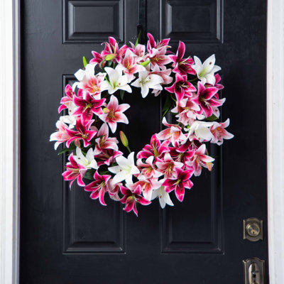 Faux Lillies 26'' Wreath