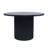 Five Piece Round Mid Century Modern Dining Set With Performance Upholstered Dining Chairs- Black-456017792