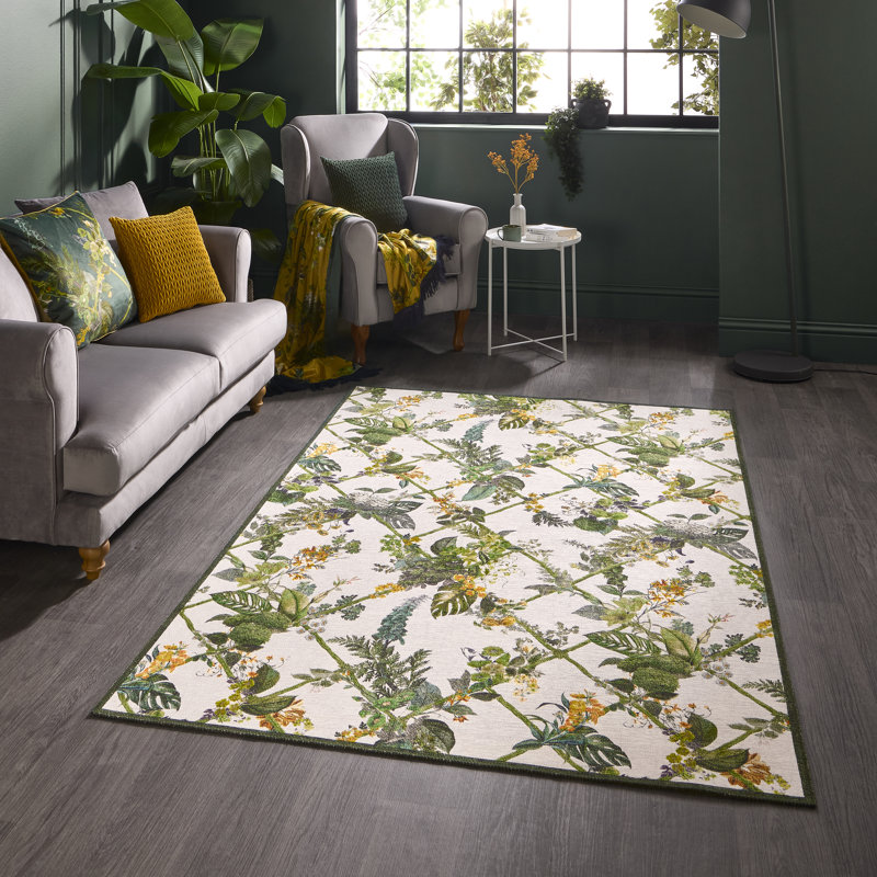 Geometric Digitally Printed 100% Polyester Area Rug, Rectangle 120 x 170 cm