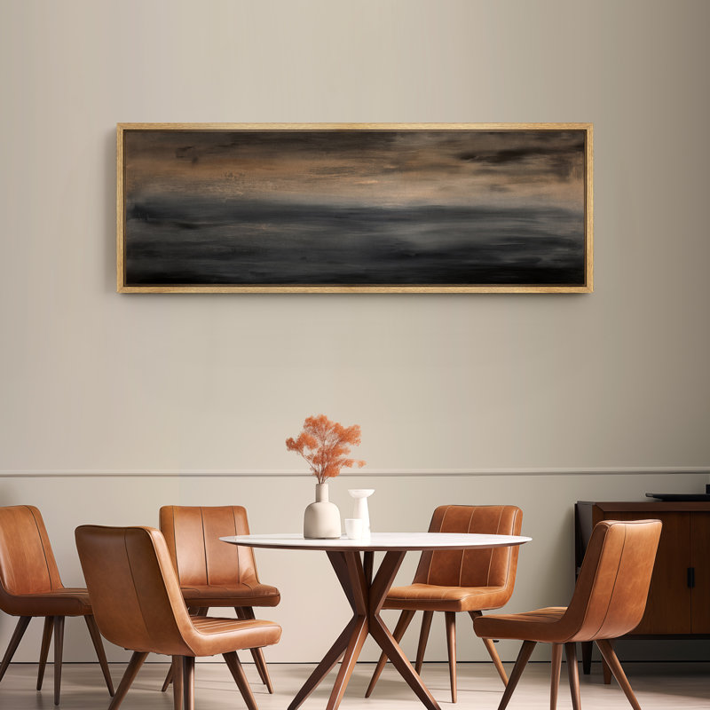 Grande impression sur toile encadrée, impression de paysage abstrait pour la décoration intérieure moderne, H 20 po x l 60 po