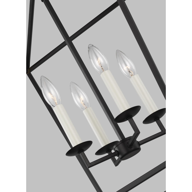 Dianna 4 - Light Chandelier, No , 18"H x 12.5"W x 12.5"D, Matte Black