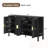 4-Door Sideboard With Back-Of-Door Storage Racks, Side Hooks And Adjustable Shelves-381835985