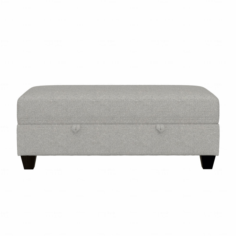 Banc repose-pieds avec rangement 48,6 po Pebble Grey - Siège facile à assembler, Gris