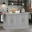 Chariot pour îlot de cuisine avec 2 tiroirs, porte-épices, couteau et porte-serviettes Kitchen Island