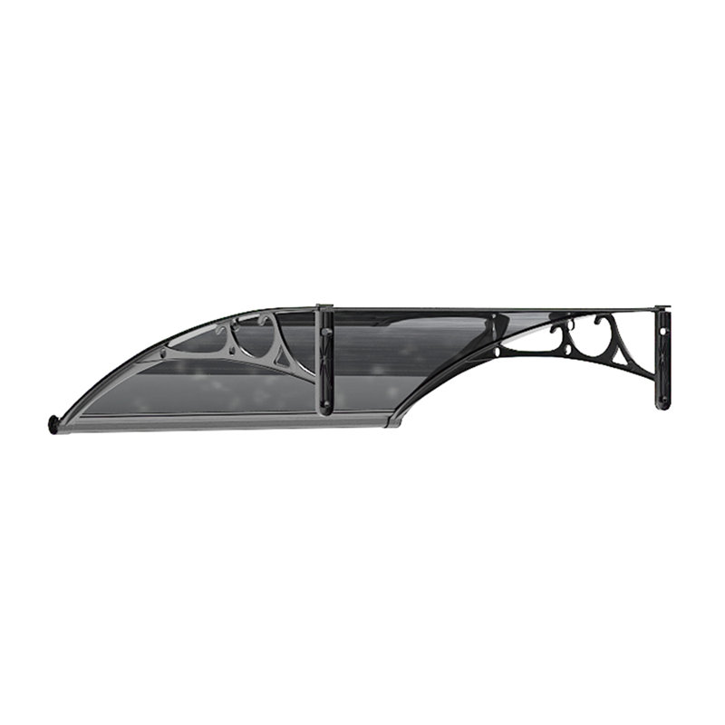 Dakota Fields Polycarbonate Cover Retractable Door / Window Awning, 23 "H x 100" W x 100" D