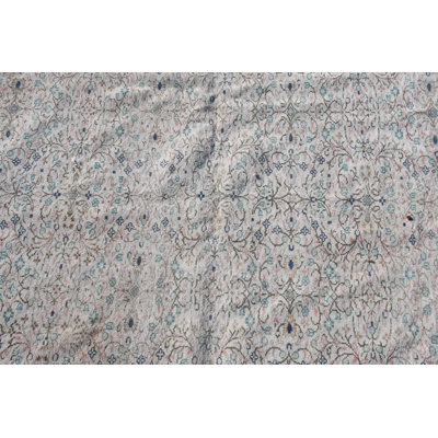 Grand tapis turc vintage fait à la main Oushak pour un décor de style bohémien unique en format 8 x 12 pi