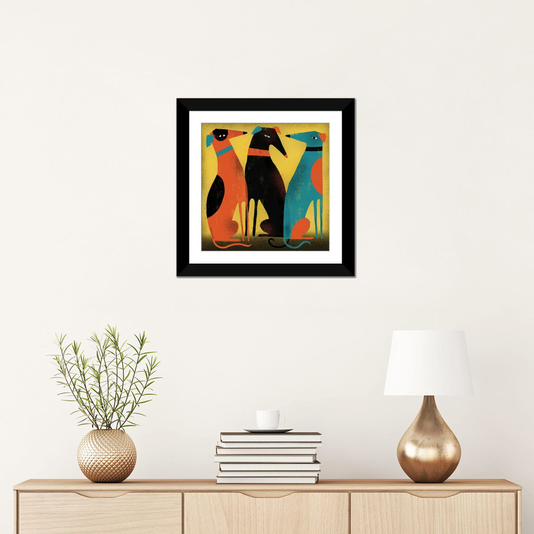 Terry Runyan " Greyhounds " by Terry Runyan East Urban Home Mat 