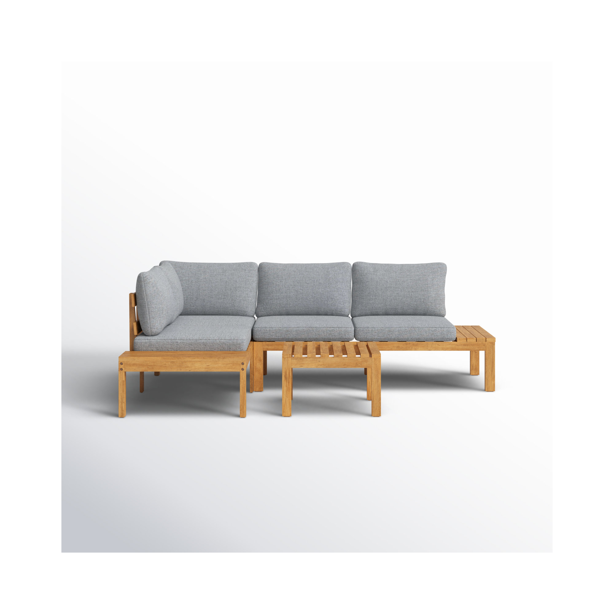Tempo Eucalyptus 3 Piece Sectional Set, Gray