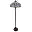 Lampe sur pied 62 "à deux lumières 62" avec abat-jour en verre coloré blanc