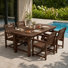 4-Person 5-Piece rectangular Patio Dining Set With Umbrella Hole