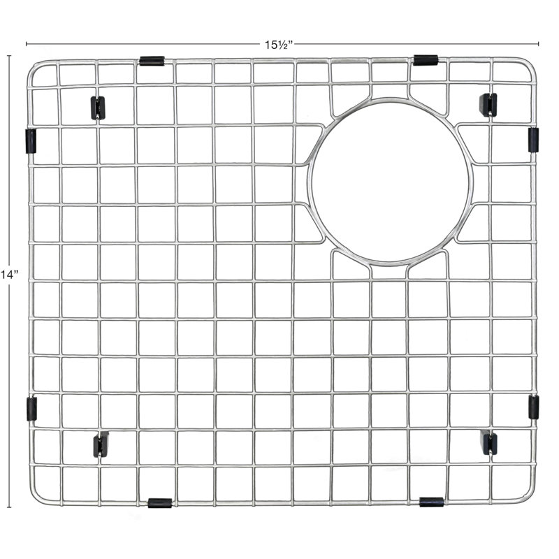 Karran 15-1/2 In. X 14 In. Stainless Steel Bottom Grid Fits Large Bowl on Qt-721 and Qu-721