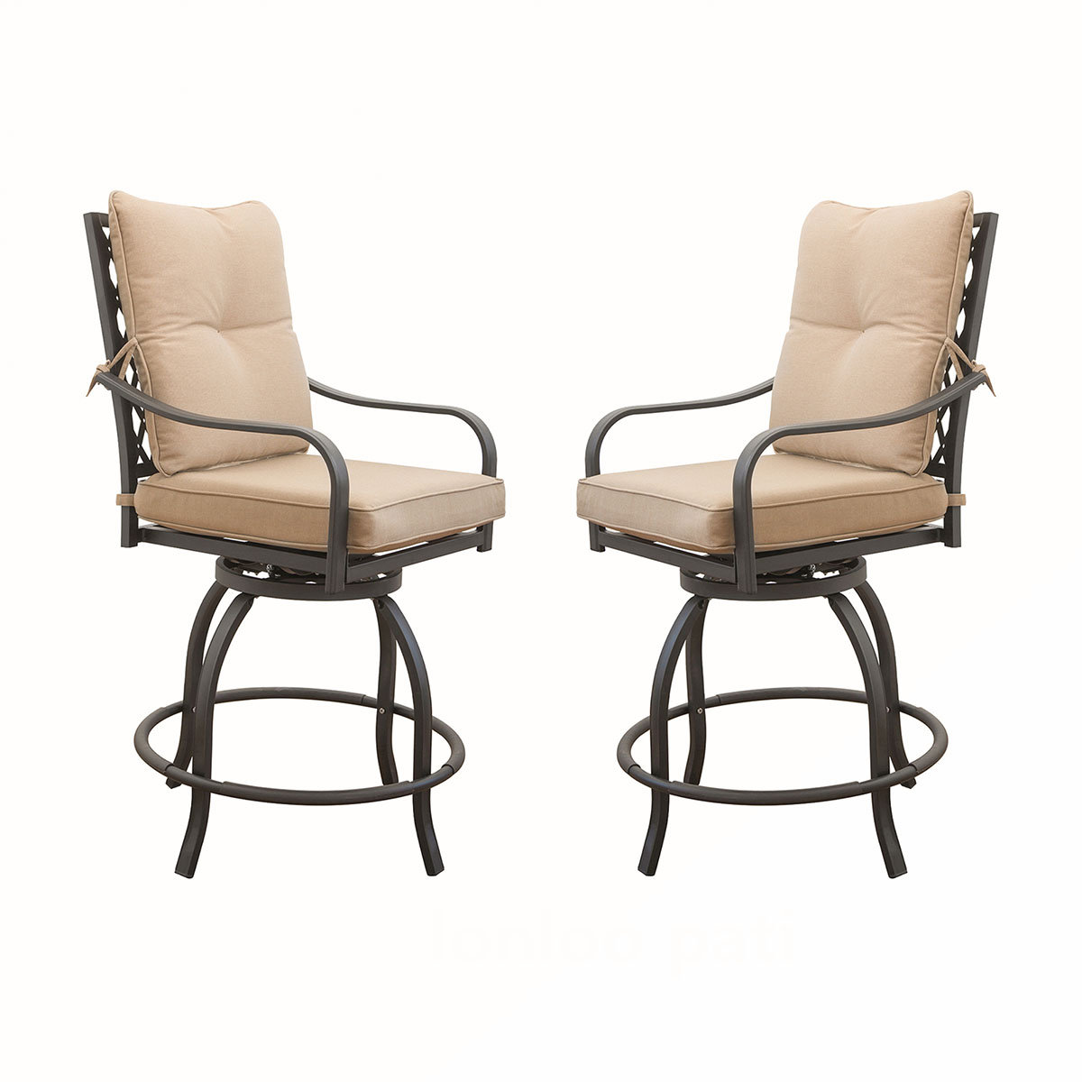 Lark Manor™ Outdoor Swivel Bar Stools Set for Various Outdoor Spaces ...