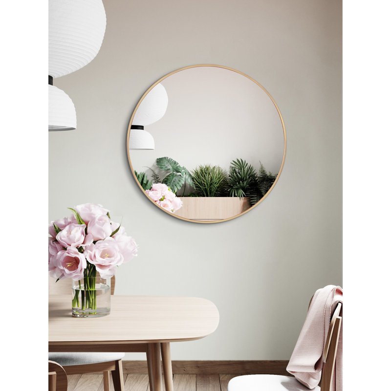 Miroir de salle de bain mural Lundys, 24 po x 24 po, Or