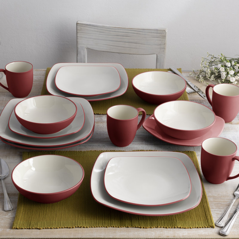 Noritake Colorwave Square Salad Plates, 8-1/4", Raspberry
