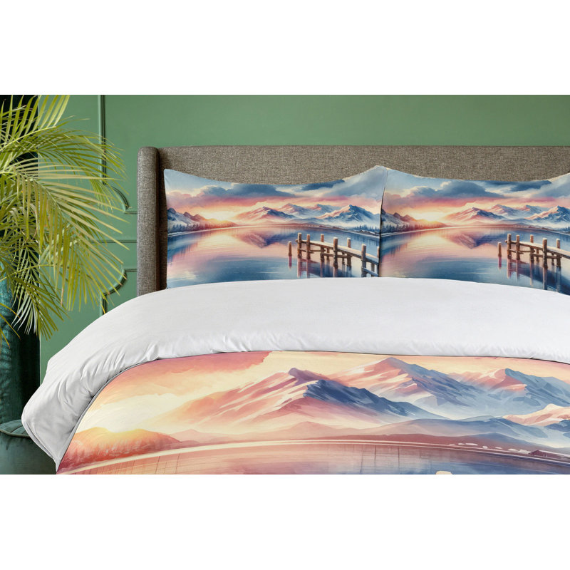 Lake Duvet Cover, King Duvet Cover + 2 Standard Shams