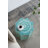 17x17x20" Stool with Capiz Design, Blue Multi