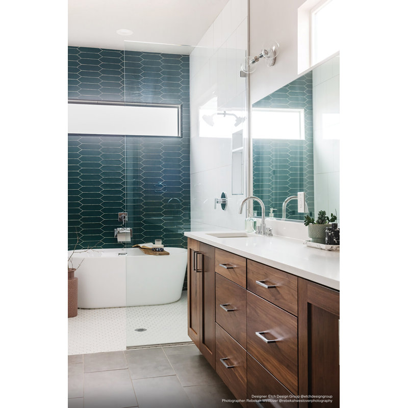 Reine 3" x 12" Ceramic Tile, Black