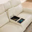 Canapé inclinable électrique 2 places en cuir véritable avec repose-tête et console-119399918