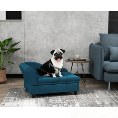 Lit pour chien avec rangement caché et tapis doux