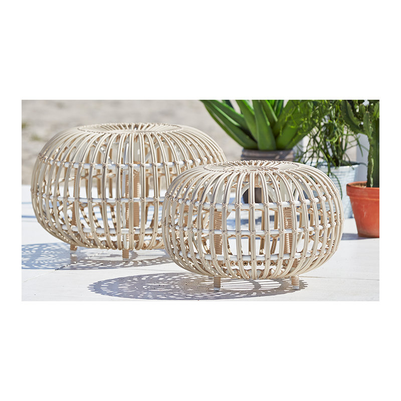 Franco Albini Large Outdoor Ottoman, Dove White