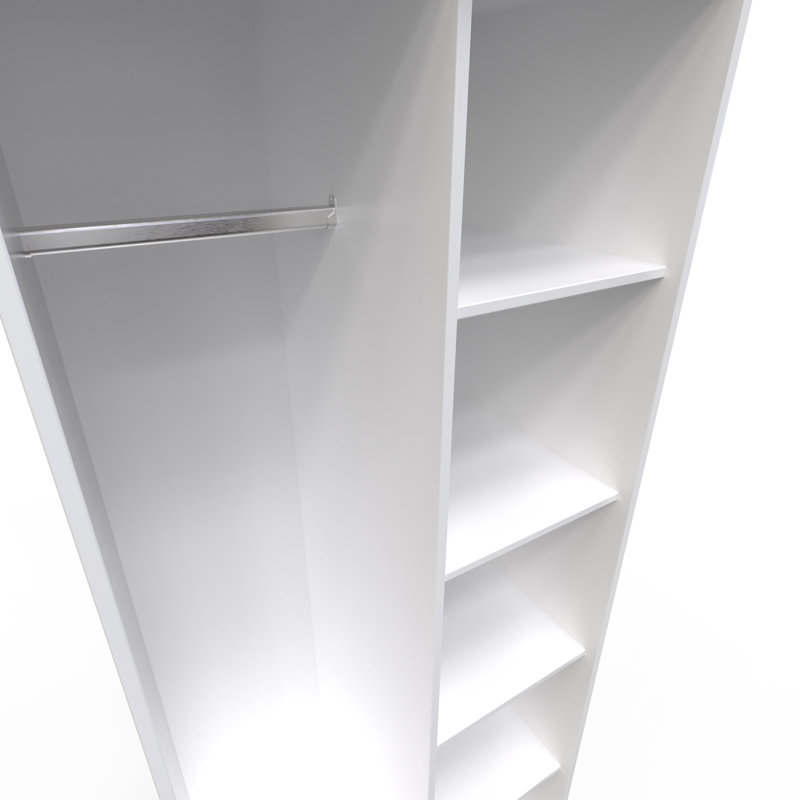 Allem Manufactured Wood Wardrobe, Green/White