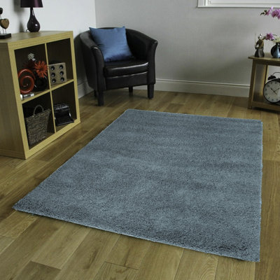 Tapis à poils longs bleu sarcelle