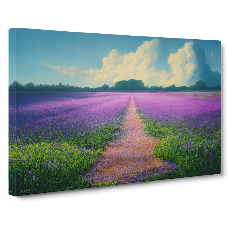 Fantastic Bluebell Field - Wrapped Canvas, 50cm H x 76cm W x 3cm D
