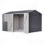 Remise de rangement extérieure en acier 10 x 8 pi avec fenêtre transparente, portes verrouillables, remise à outils en métal résistante aux intempéries