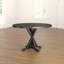 Table de salle à manger ronde rustique noire de 48 pouces avec piédestal robuste en X-14932671
