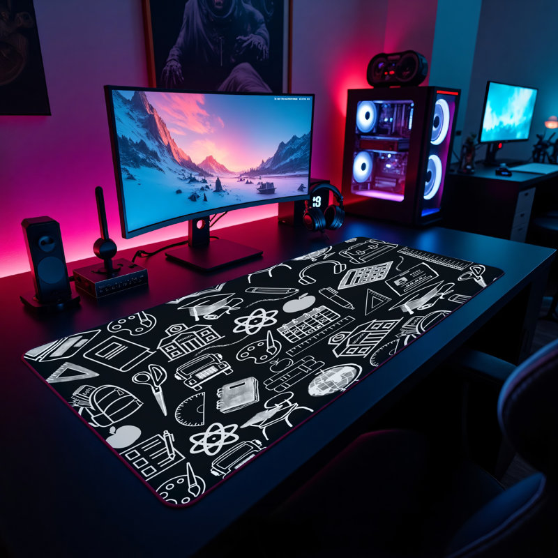 Polyester Desk Pad, 23.6x13.8