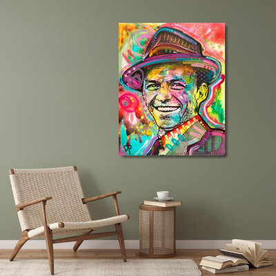 Red Barrel Studio® Dean Russo Collection Gallery Wrapped Canvas Art Titled: Frank Sinatra IV