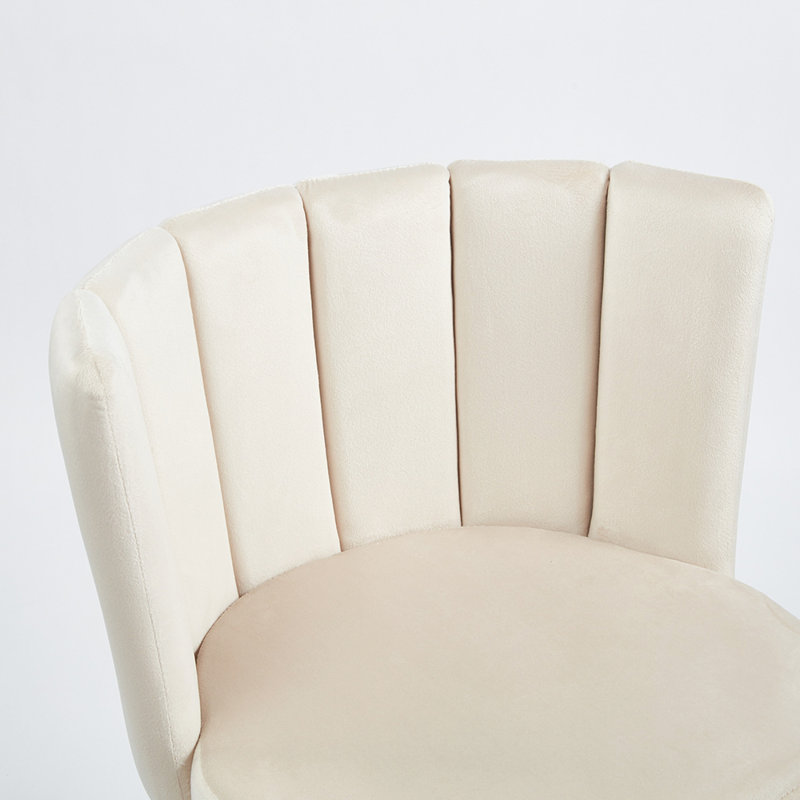 Modern dining chair set of 2 with iron tube legs, White Fabric