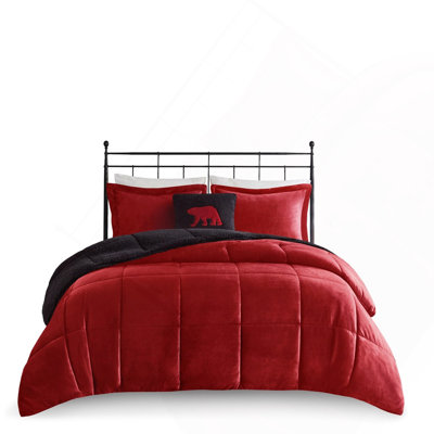 King Plush To Sherpa Down Alternative Comforter Set With Hypoallergenic Fill And Cozy Berber Reverse For Ultimate Warmth + Comfort