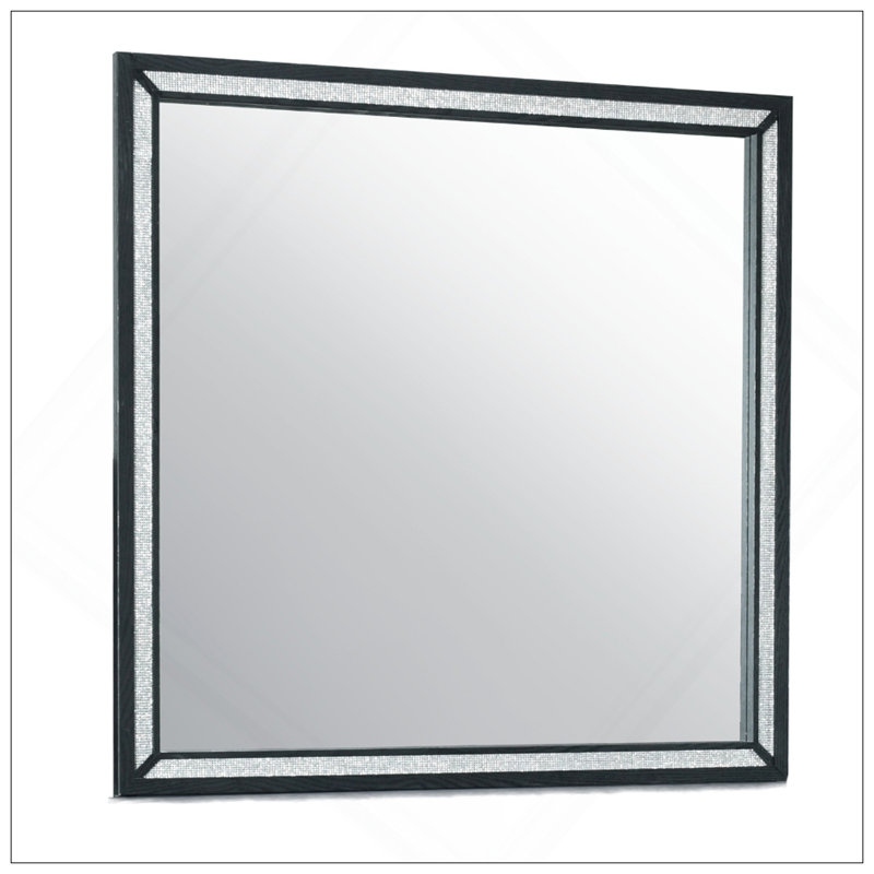Miroir noir Carlos avec une finition élégante, une fabrication robuste et une conception polyvalente pour les espaces modernes et traditionnels.