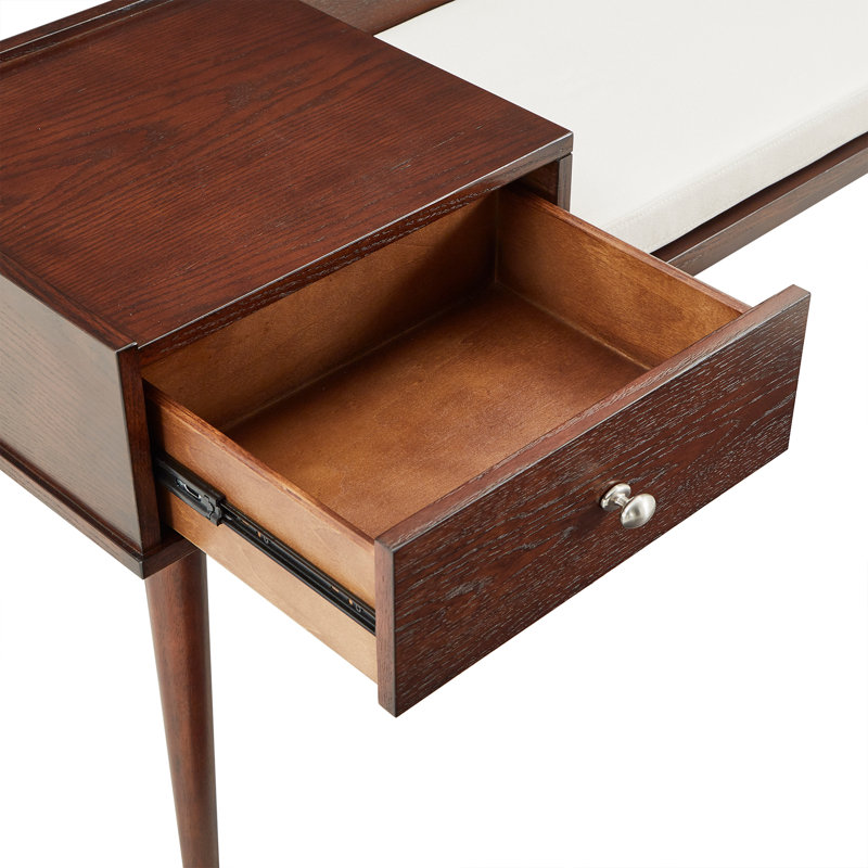 Banc de rangement en bois Hartnett, Espresso