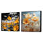 Jaune Buttercups Buttercup Meadow - ensemble de 2 collages floraux carrés-278010113-278010238