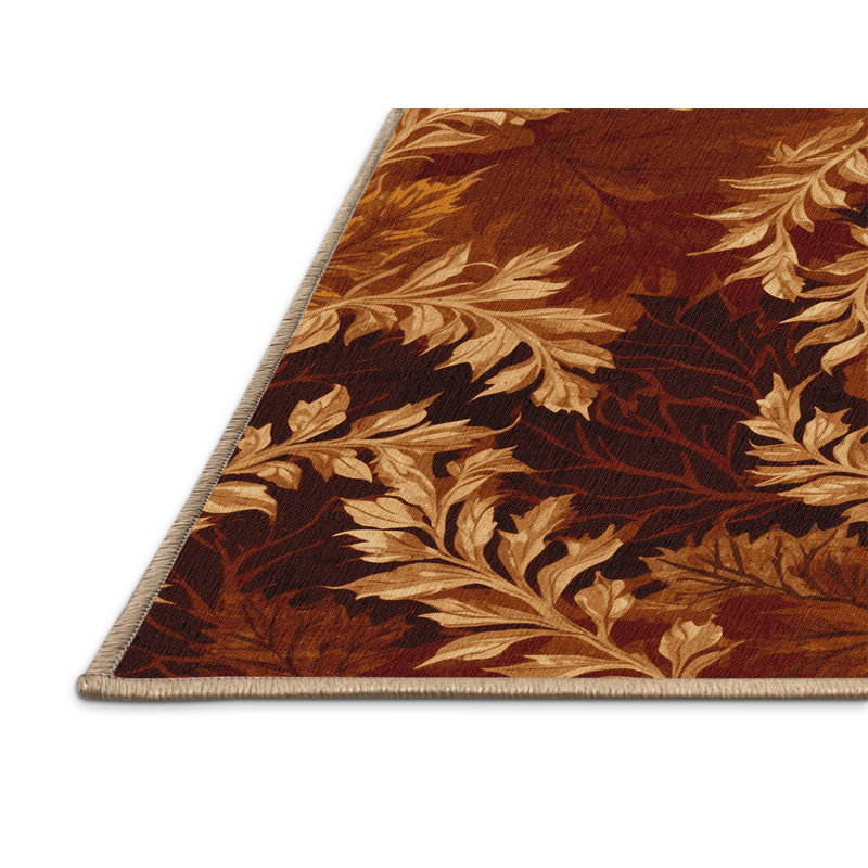 Machine Washable Nature Brown Area Rug, Rectangle 2' x 3'