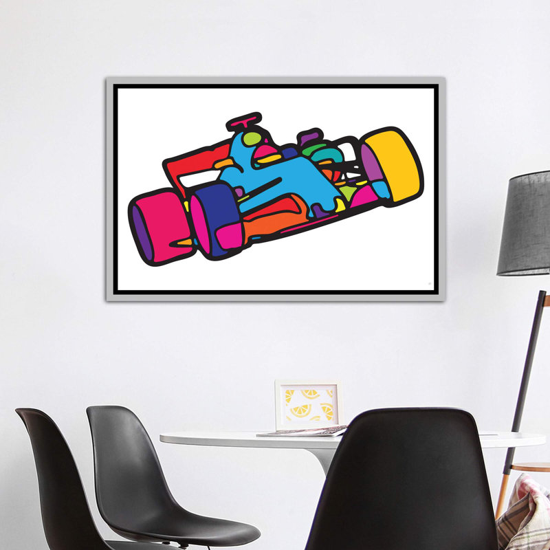 "F 1" par Yoni Alter - impression sur toile, Toile avec cadre argenté, H 40 po x l 60 po x 1,5 po