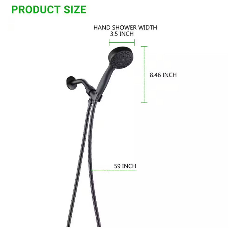Flood and Full/Standard Handheld Shower Head 2.5 GPM with Water Filtration