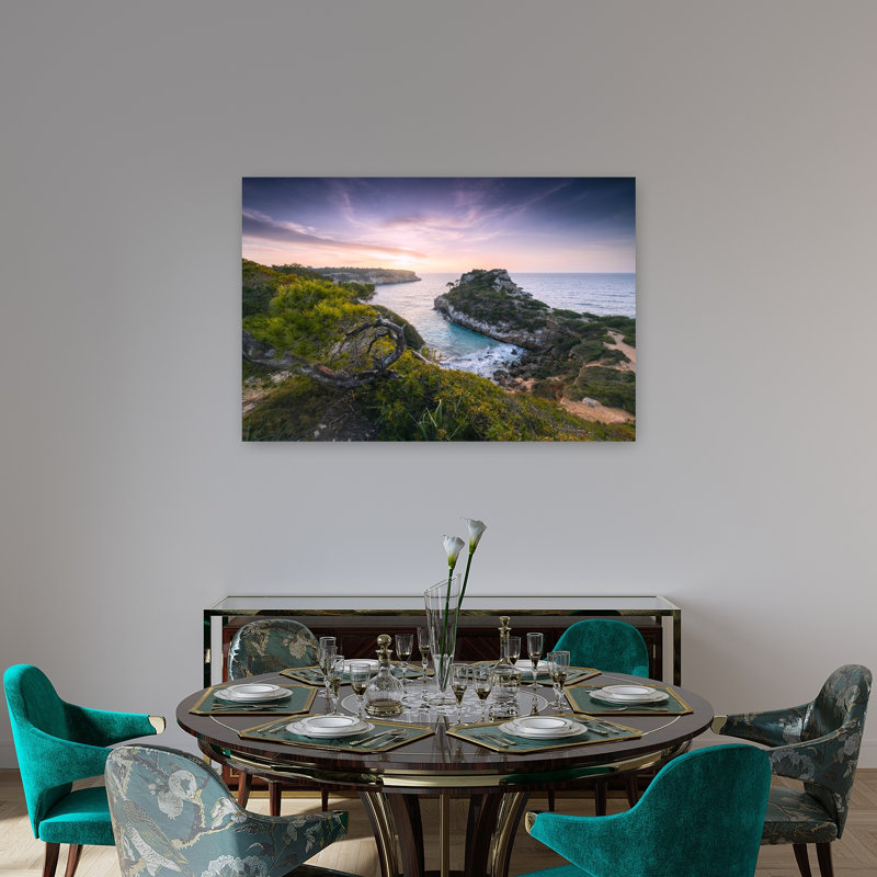 Baydream, impression de paysage côtier abstrait, 32" H x 48" W