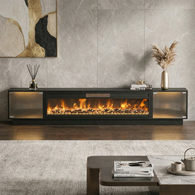 Foyer électrique moderne 46 "avec meuble télé