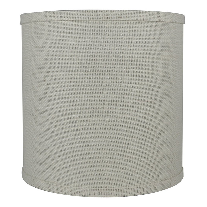 Ganya Burlap Drum Lamp Shade, Cream, 10" H x 10" W x 10" D